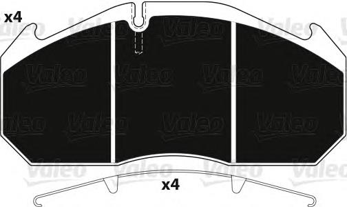 882211 VALEO Передні гальмівні колодки