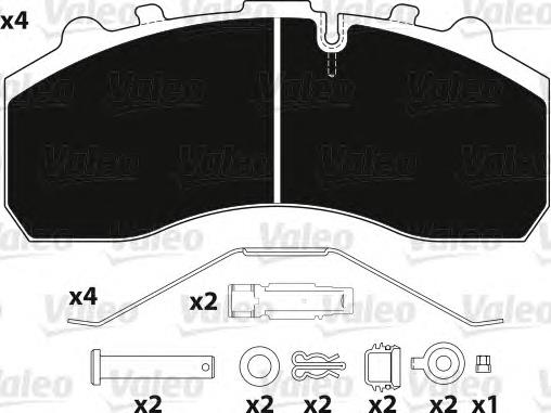 Задні дискові колодки VALEO 882200