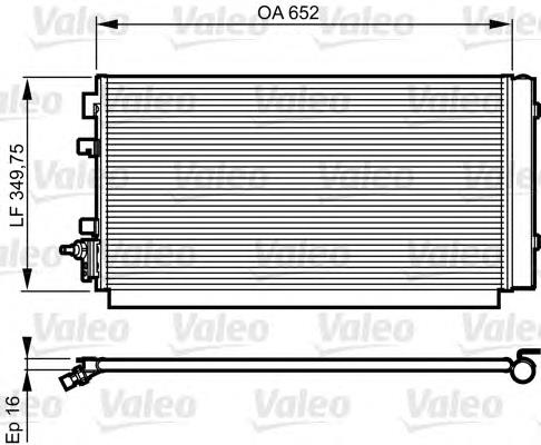 Радіатор кондиціонера 814187 VALEO