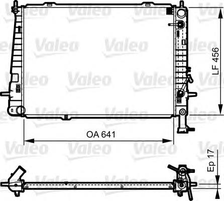 Радіатор охолодження двигуна 735563 VALEO