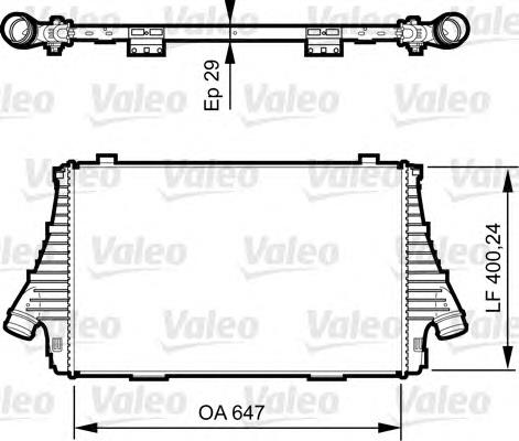 Радіатор интеркуллера 818721 VALEO