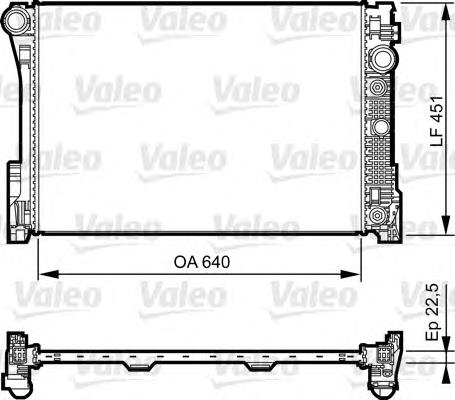 Радіатор охолодження двигуна 735285 VALEO