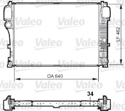 Радіатор основний VALEO 735299 ціна, від 186.30 USD