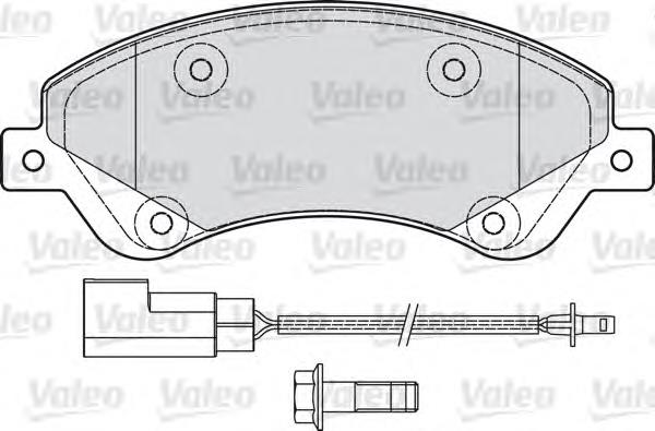 Колодки гальмівні передні, дискові 598818 VALEO