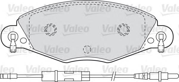 598416 VALEO колодки гальмівні передні, дискові