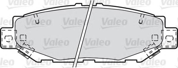 601025 VALEO колодки гальмові задні, дискові