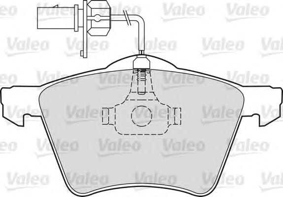 Колодки гальмівні передні, дискові 598801 VALEO