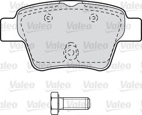 Задні дискові колодки VALEO 598702