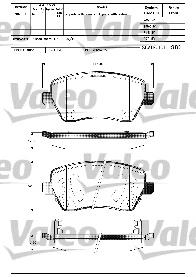 Гальмівні колодки VALEO 598847 ціна, від 21.51 USD