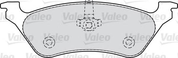 Задні гальмівні колодки 598755 VALEO