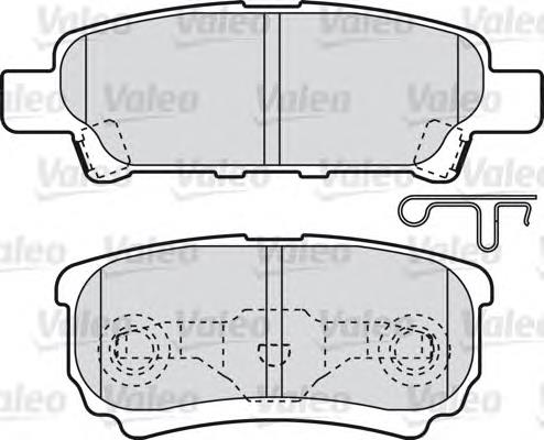Задні дискові колодки VALEO 598852