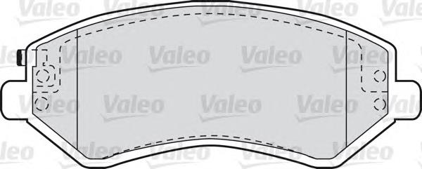 598414 VALEO колодки гальмівні передні, дискові