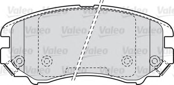 598744 VALEO Передні гальмівні колодки
