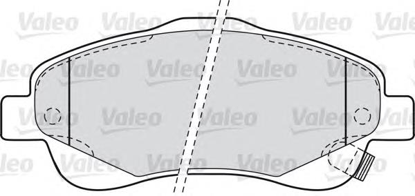 Передні тормозні колодки 598665 VALEO