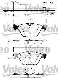 Купити 598640 VALEO Колодки гальмівні передні, дискові