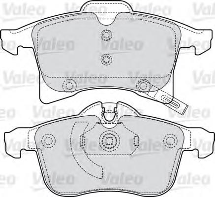 598860 VALEO Передні гальмівні колодки
