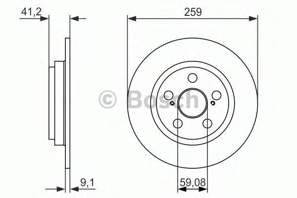 Купити 0986479766 Bosch Диск заднього гальма