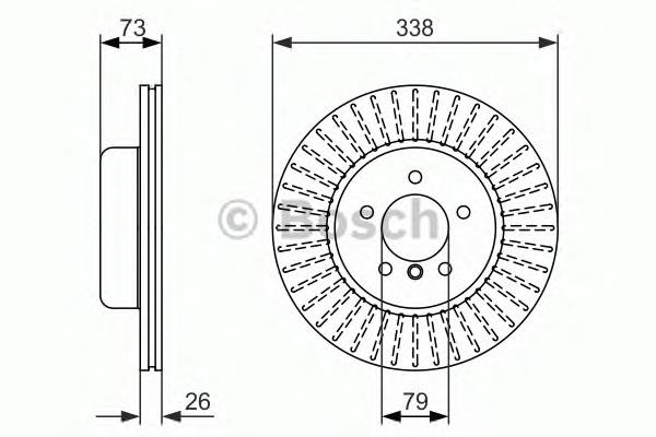 Диск переднього гальма Bosch 0986479773 ціна, від 82.41 USD
