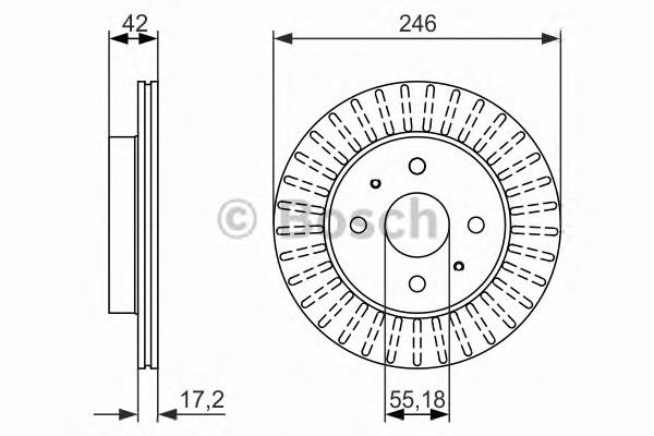 Гальмівні диски передні 0986479769 Bosch