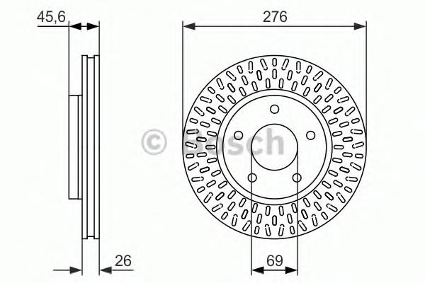 0986479783 Bosch Гальмо дискове переднє