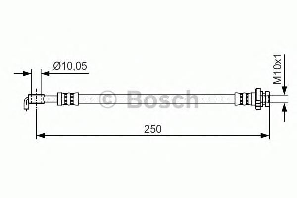 Купити 1987481434 Bosch Гальмівні шланги передні