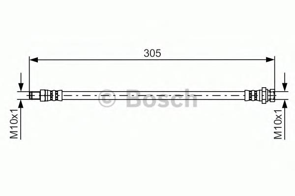 Шланг гальмівний задній Bosch 1987481442 ціна, від 7.69 USD