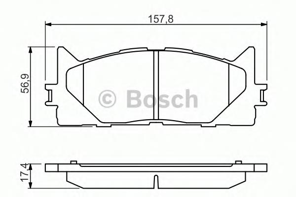 Купити 0986494430 Bosch Колодки гальмівні передні, дискові