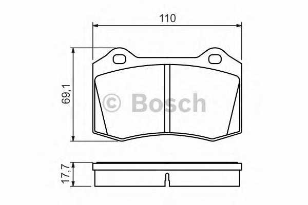 Колодки гальмівні передні, дискові 0986494486 Bosch