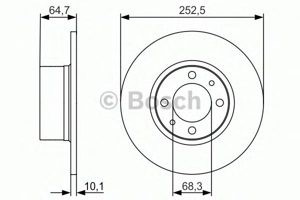 0986479988 Bosch диск гальмівний передній
