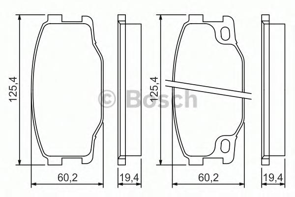 Передні тормозні колодки 0986494442 Bosch