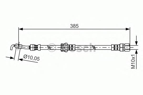 Купити 1987481385 Bosch Шланг гальмівний задній, лівий