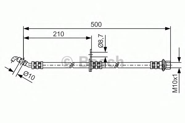 Купити 1987481379 Bosch Шланг гальмівний задній, лівий