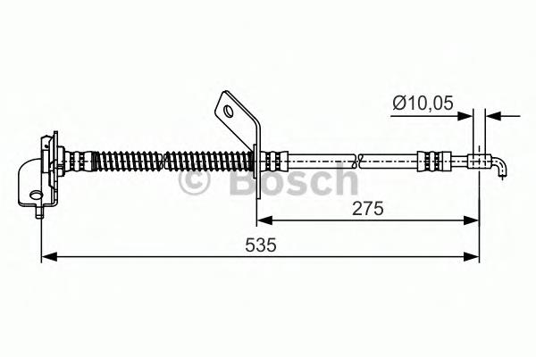 Купити 1987481414 Bosch Шланг гальмівний передній, лівий