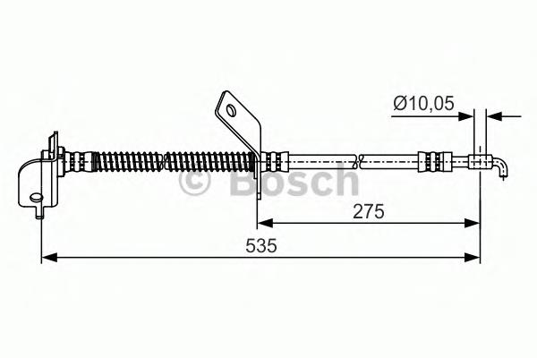 Купити 1987481415 Bosch Шланг гальмівний передній, правий