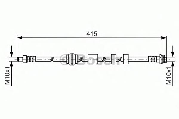 Шланг гальмівний передній Bosch 1987481425 ціна, від 12.89 USD
