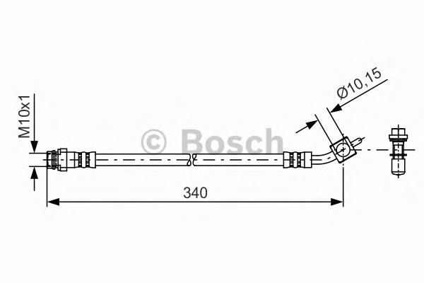 Купити 1987481423 Bosch Шланг гальмівний задній
