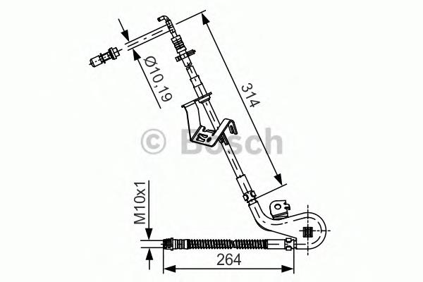 Купити 1987481427 Bosch Шланг гальмівний задній, лівий