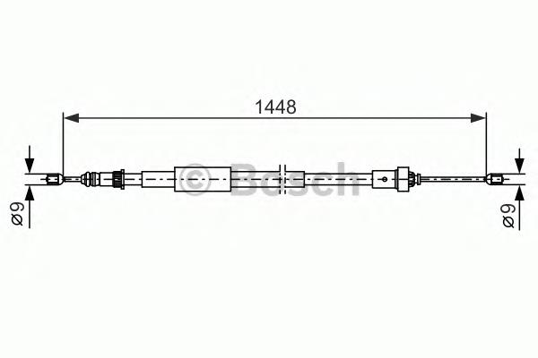 1987482386 Bosch Трос ручного гальма задній, правий