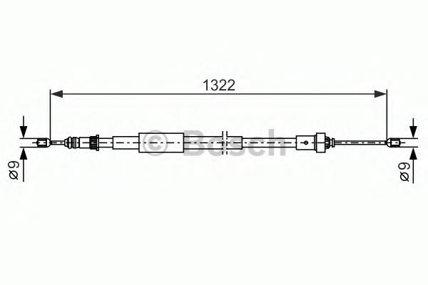 Трос стоянкового гальма задній лівий Bosch 1987482385 ціна, від 13.09 USD