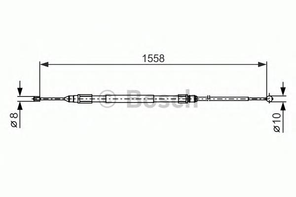Трос ручного гальма задній, правий/лівий Bosch 1987482368 ціна, від 14.86 USD