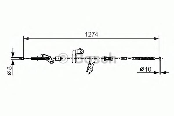 Трос ручного гальма задній, лівий 1987482366 Bosch