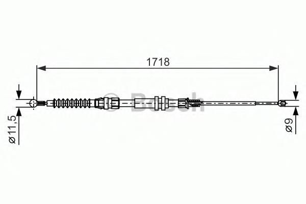 1987482378 Bosch Трос ручного гальма задній, правий/лівий