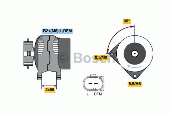 Генератор Bosch 0121715004 ціна, від 180.80 USD