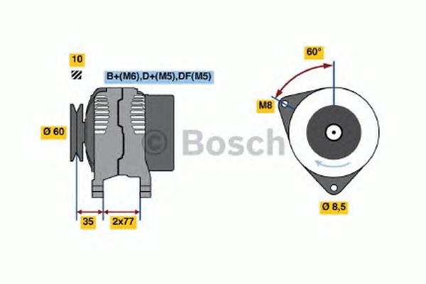 Генератор автомобільний Bosch 0123310048