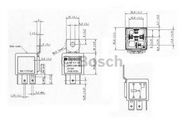 Купити 0332014125 Bosch Реле поворотів