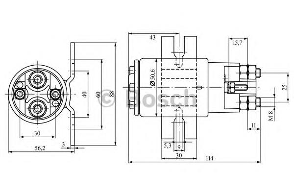 Контактор Bosch 0333009017 ціна, від 32.86 USD