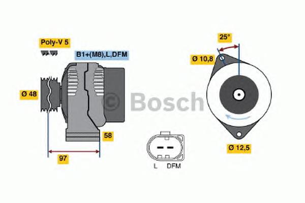 0124225010 Bosch генератор