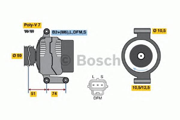 0124315019 Bosch Авто генератор