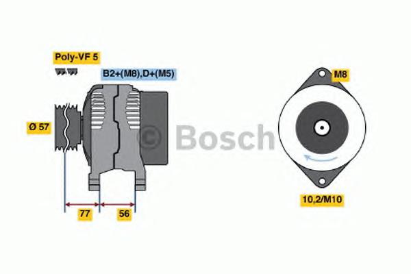 Купити 0124425015 Bosch Генератор