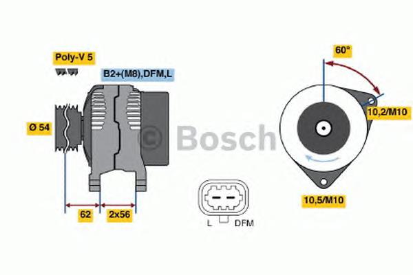 0124425057 Bosch Авто генератор